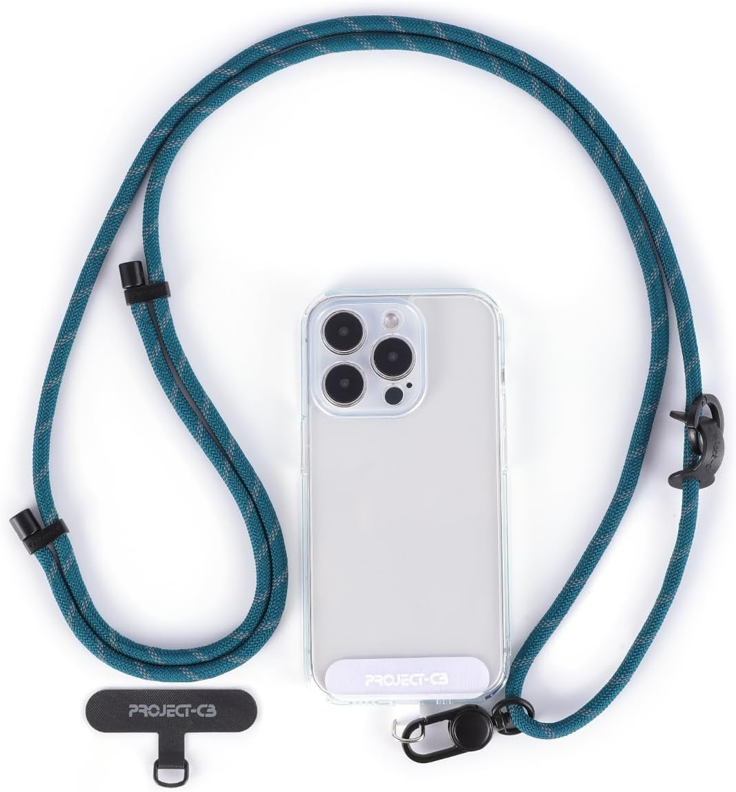 Project-Cb Cell Phone Lanyard 1,Phone Tether Tab 2,Phone Crossbody Strap,Lanyards for around the Neck,Adjustable Phone Strap - Black-G image number 3