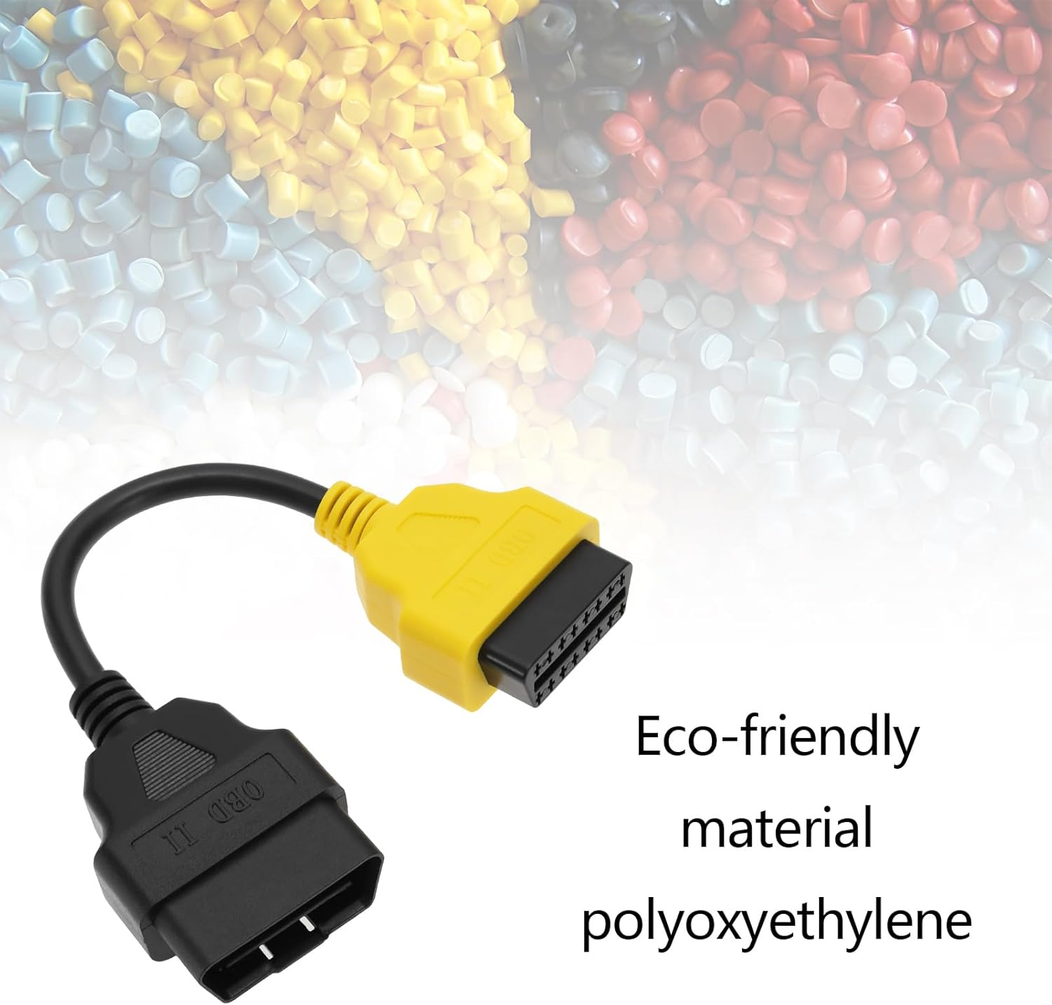 16 Pin to 16 Pin OBD2 Diagnostic Scanner Adapter Cable ECU Scanning Diagnostic Cable Lead Compatible with Fiat Scanning Diagnostic Tool Yellow and Black image number 3