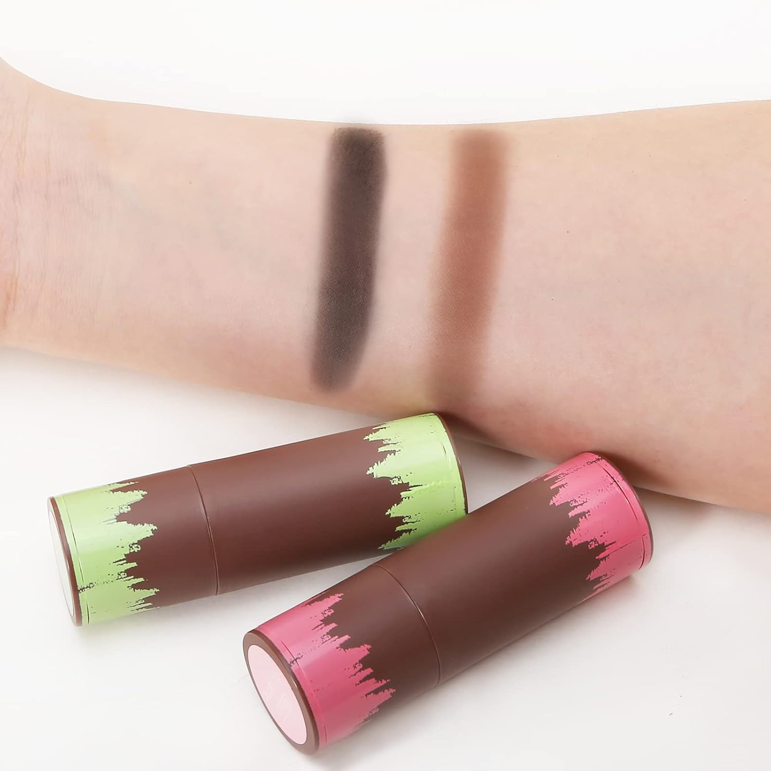 Boobeen Hairline Powder Stick, Hair Color Shadow Powder, Root Touch up for Thinning, Greys Hair, Instantly Cover Up, Multi Contour Concealer Powder - Brown image number 3