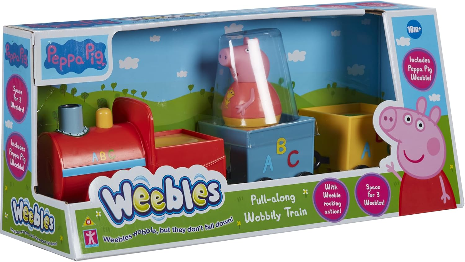 Peppa Pig Weebles Pull-Along Wobbily Train Toy