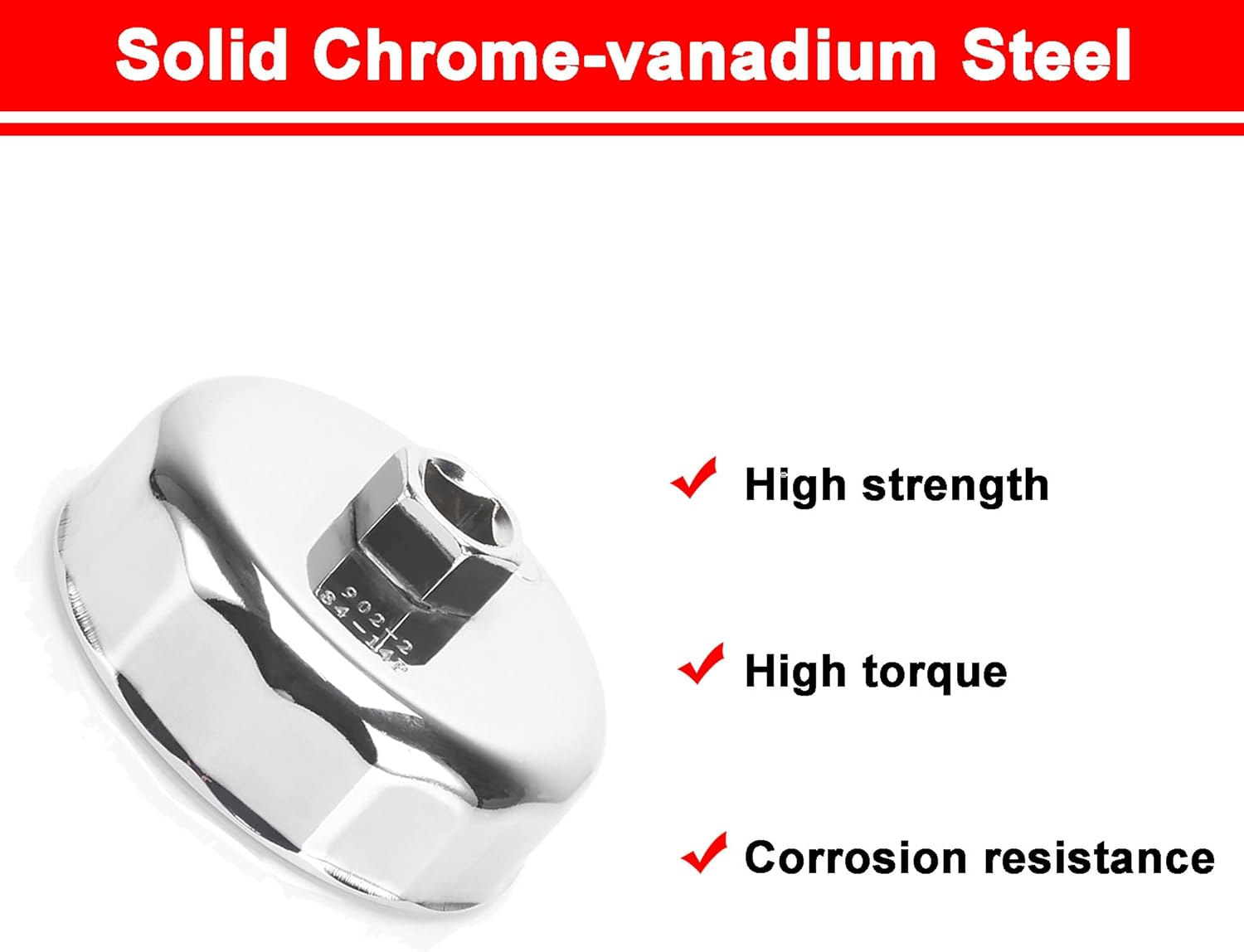 84Mm 14 Flutes Oil Filter Socket Wrench Oil Change Tool for Mercedes-Benz E320, Jeep Cherokee, Dodge Sprinter image number 1