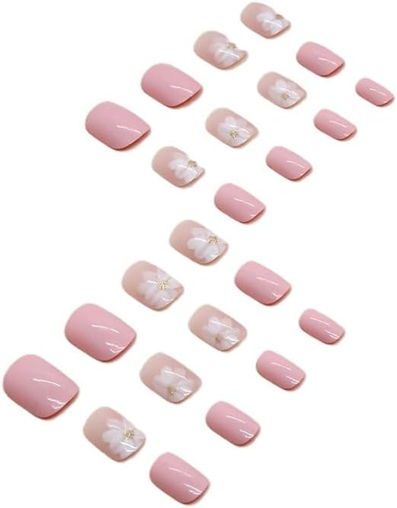 Press-On Nails (Sunset Serenade, Short) - Blissful Blush image number 2