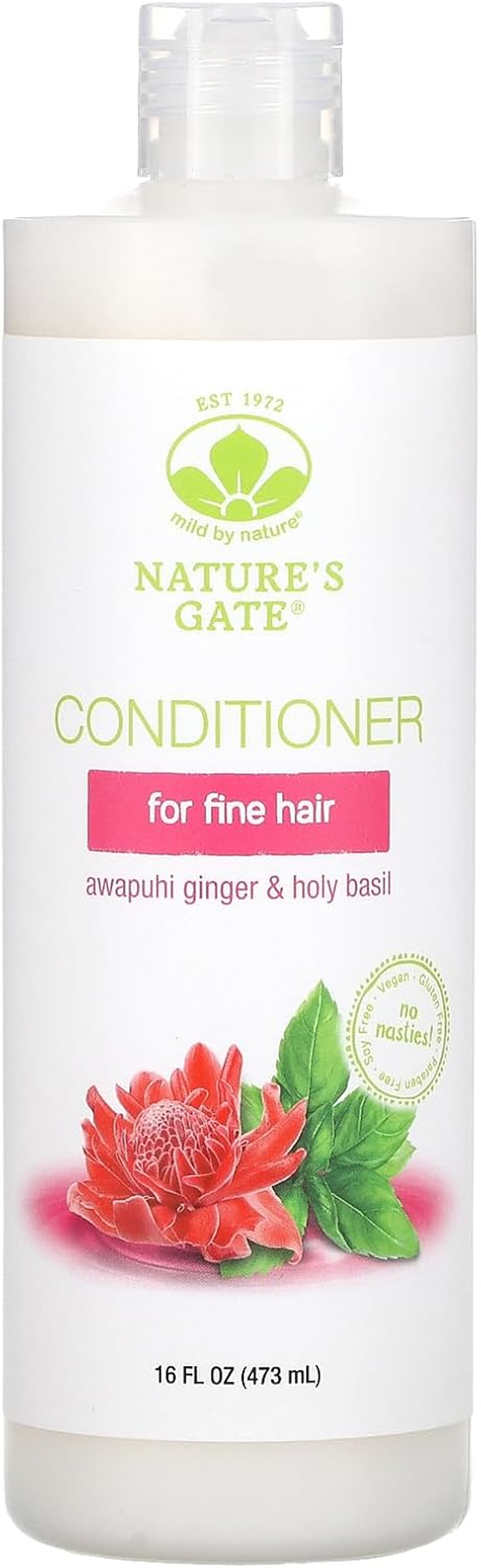 Mild by Nature (Nature'S Gate), Awapuhi Ginger & Holy Basil Conditioner for Fine Hair, 16 Fl Oz (473 Ml) image number 1