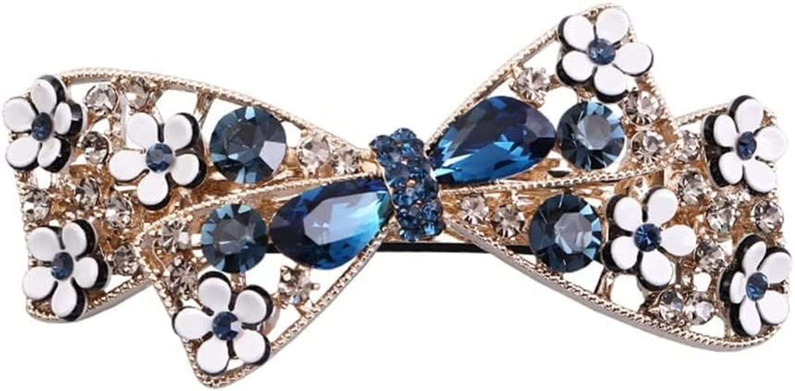 Alligator Clip,Headdress,Hair Clamp,Hairpins,Hairpin Female Korean Rhinestone Bow Hairpin One Word Clip Headgear Top Clip Back Head Broken Hairpin Clip (Color : A, Size : 6.5 * 4.5Cm) image number 6