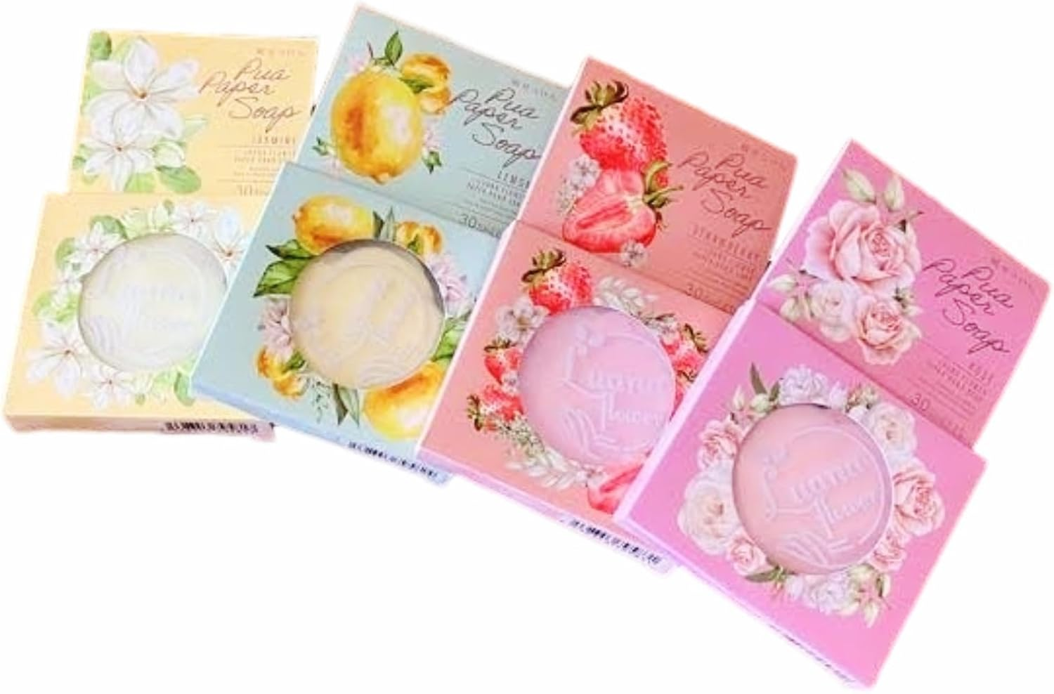 Q-FLA Paper Soap, Soap Flower, Puer Paper Soap, Lemon, Pack of 30, Yellow image number 4