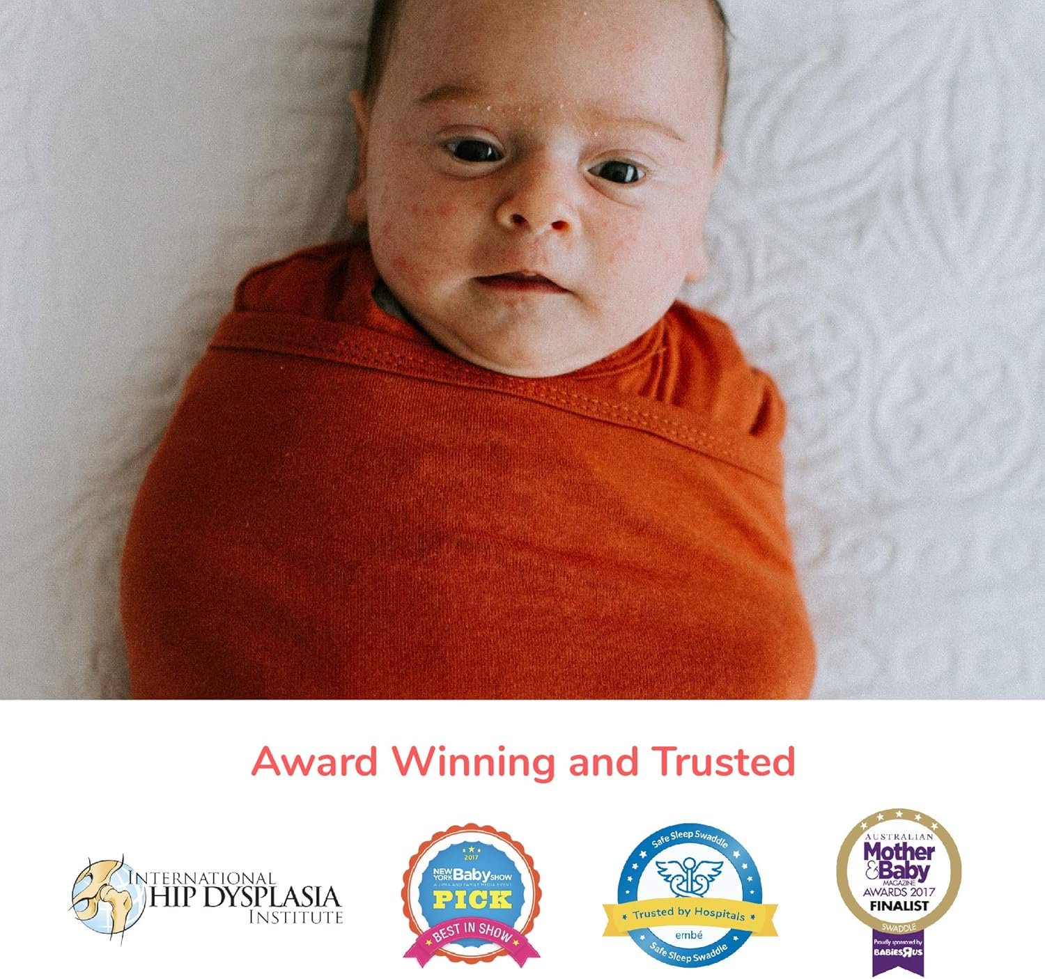 Emb&eacute; 2-Way Starter Swaddle Blanket, 2.5KG - 7 KG, 1.0 TOG, Nappy Change W/O Unswaddling, Legs in and Out Design, Warm up or Cool down 100% Cotton, 0-3 Months (Cloud) - Grey Stripes image number 4