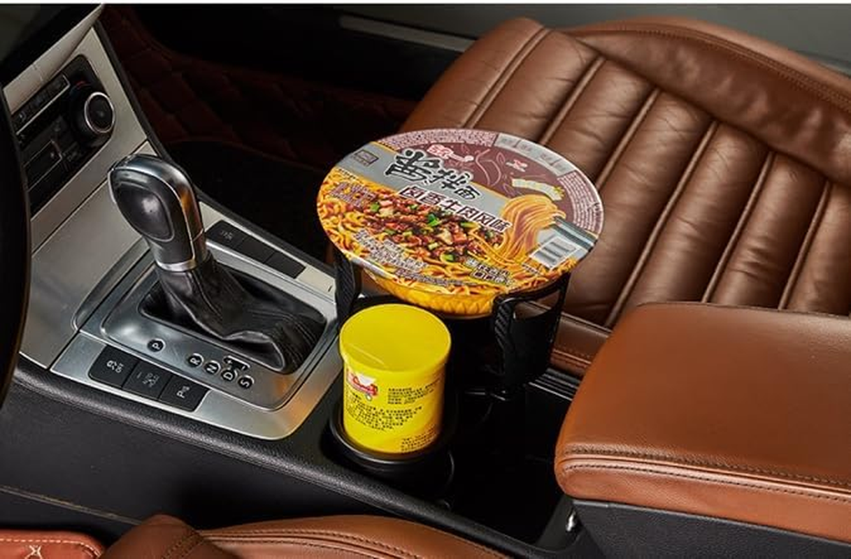 Elora Adjustable 2In1 Car Seat Cup Holder Water Bottle Drink Coffee Food Storage image number 6