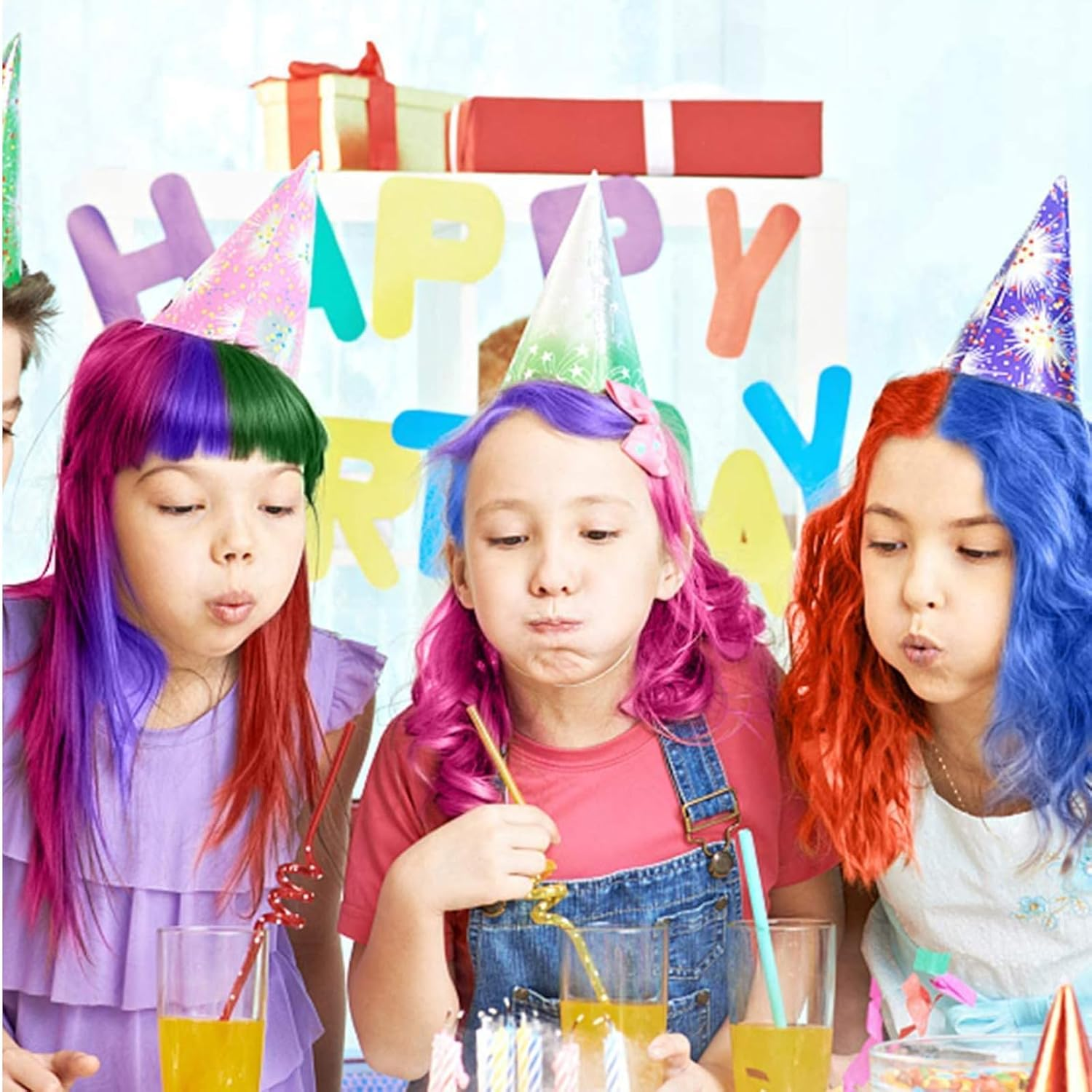 Hair Chalk for Girls Kids 10Pcs, Temporary Bright Hair Color Chalk Comb Set, Birthday Gifts Children'S Day Halloween Christmas Makeup Cosplay DIY Party Favors image number 2