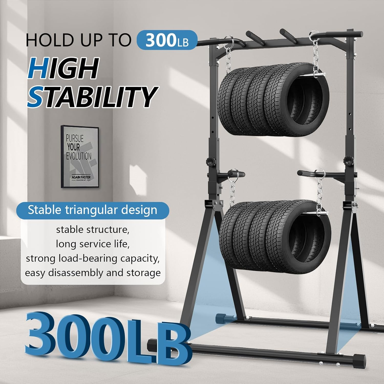 Pull up Station Pull up Bar for Home Gym Equipment Dip Station Power Tower Strength Training Fitness Equipment image number 5
