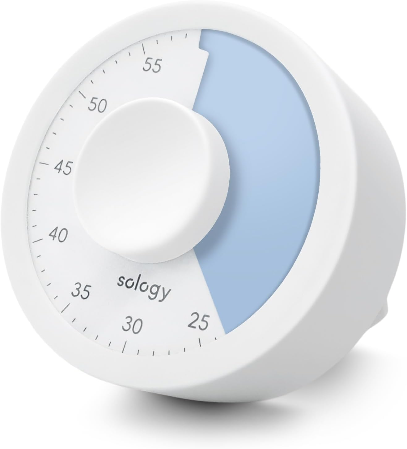 Sology Mirai Timer, a round Visual Timer for Studying, Cooking, Meetings, Task Management, Fitness, and Muscle Training. Cute and Stylish, Perfect for Desktop Use. Blue.