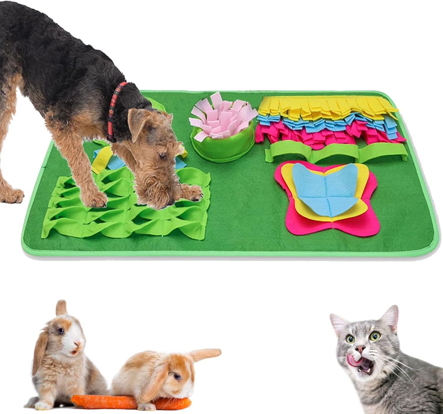 Snuffle Mat for Dogs,Snuffle Mat for Dogs Large Breed and Medium,27.5''&times;16.9'' Dog Feeding Mats for Slow Feeder and Smell Training,Interactive Dog Toys image number 2