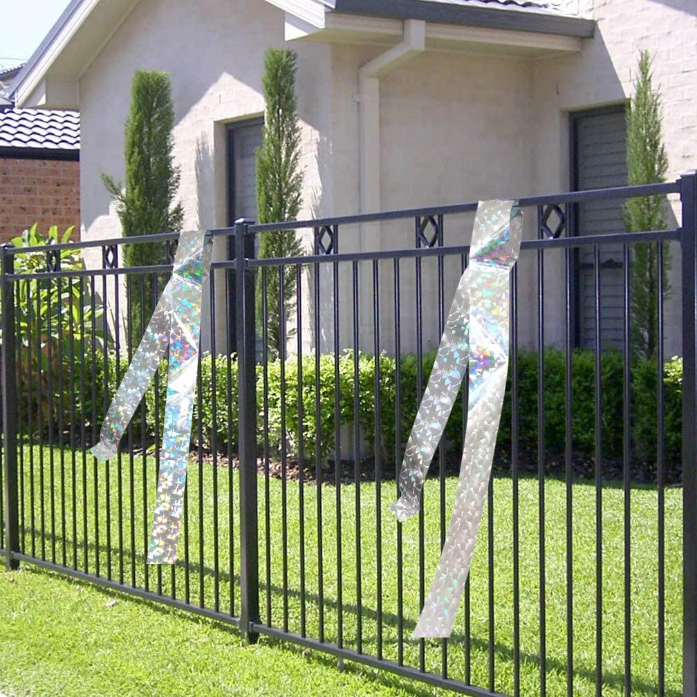 Bird Repellent Scare Tape - 2In X 330Ft Reflective Bird Deterrent Ribbon Scarer Repeller Flash Tape, Keep Birds Away image number 2