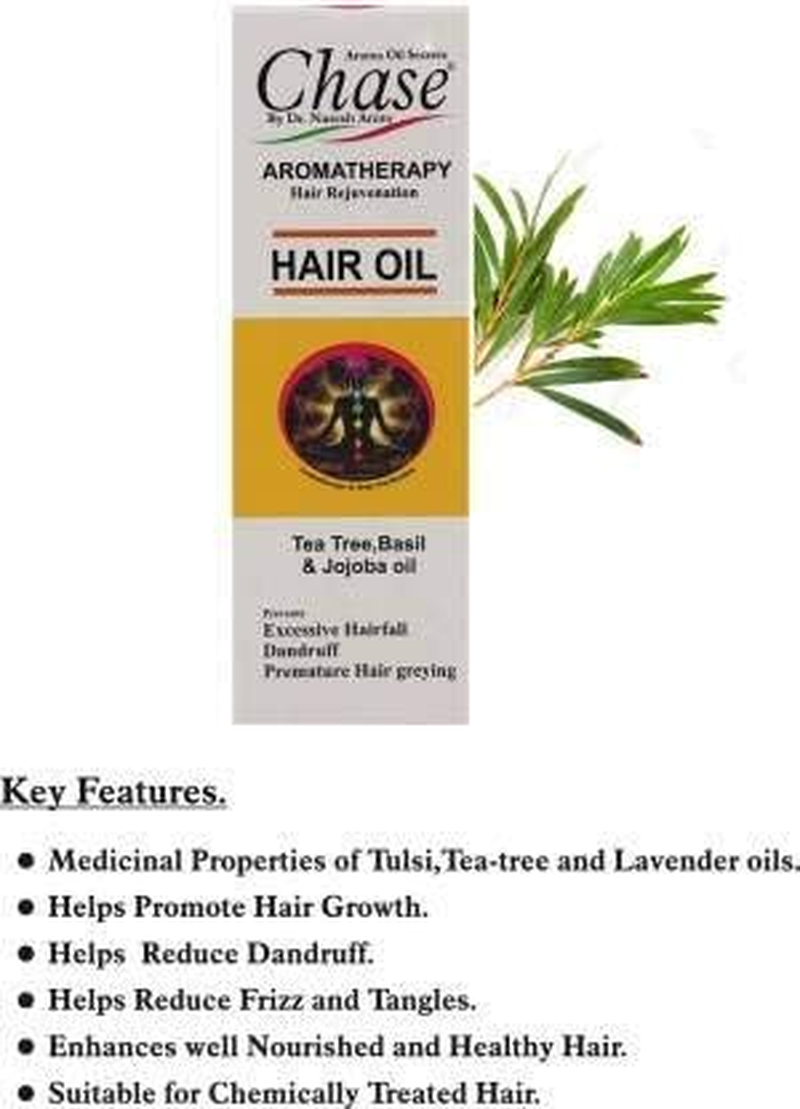 Chase Lavender Tea Tree and Basil Hair Growth and anti Dandruff Hair Oil for Men and Women