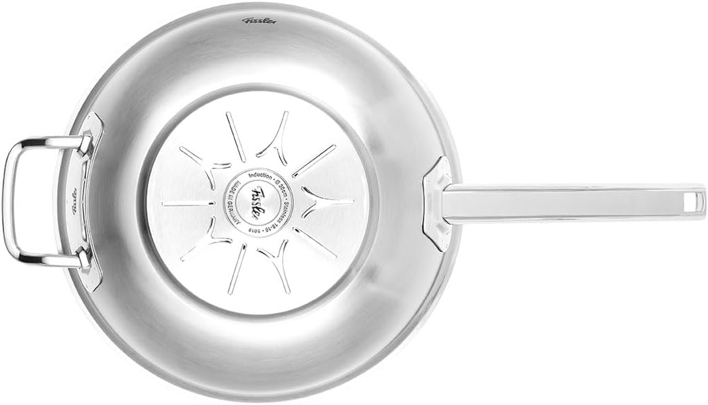 Fissler Original-Profi 2.0 Collection Wok with Handle and Domed Lid, 30 Cm/4.1 Litre, Stainless Steel, Cookstar Base, Induction Compatible, Made in Germany image number 2