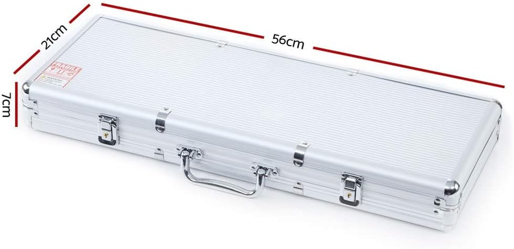 500Pcs Poker Chips Set, Casino Betting Chip Case Party Carry Bag Dice Sets Playing Cards Number Accessories for Games Night, with 5 Dices 3 Buttons Aluminum Cases