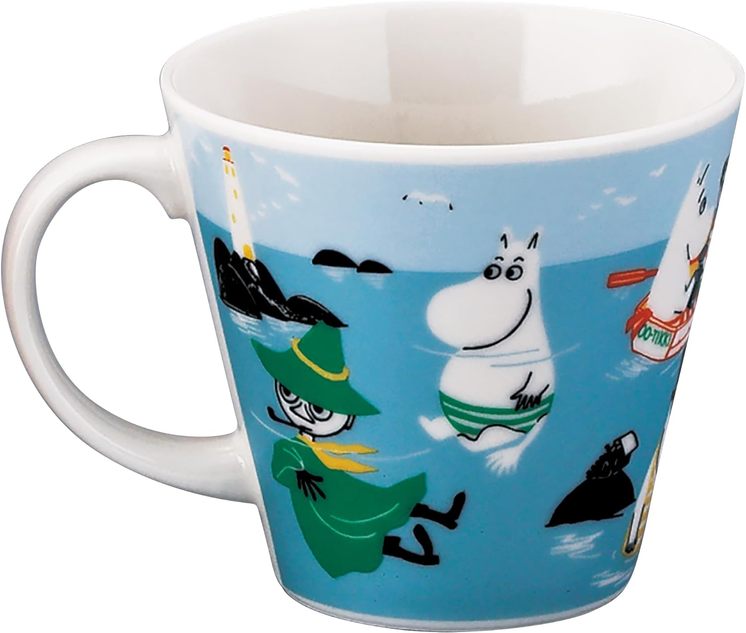 Moomin MM9602-11 Four Seasons Series Mug (Summer) Diameter 3.7 Inches (9.5 Cm), Height 3.3 Inches (8.5 Cm), 11.2 Fl Oz (340 Ml), Present, Made in Japan