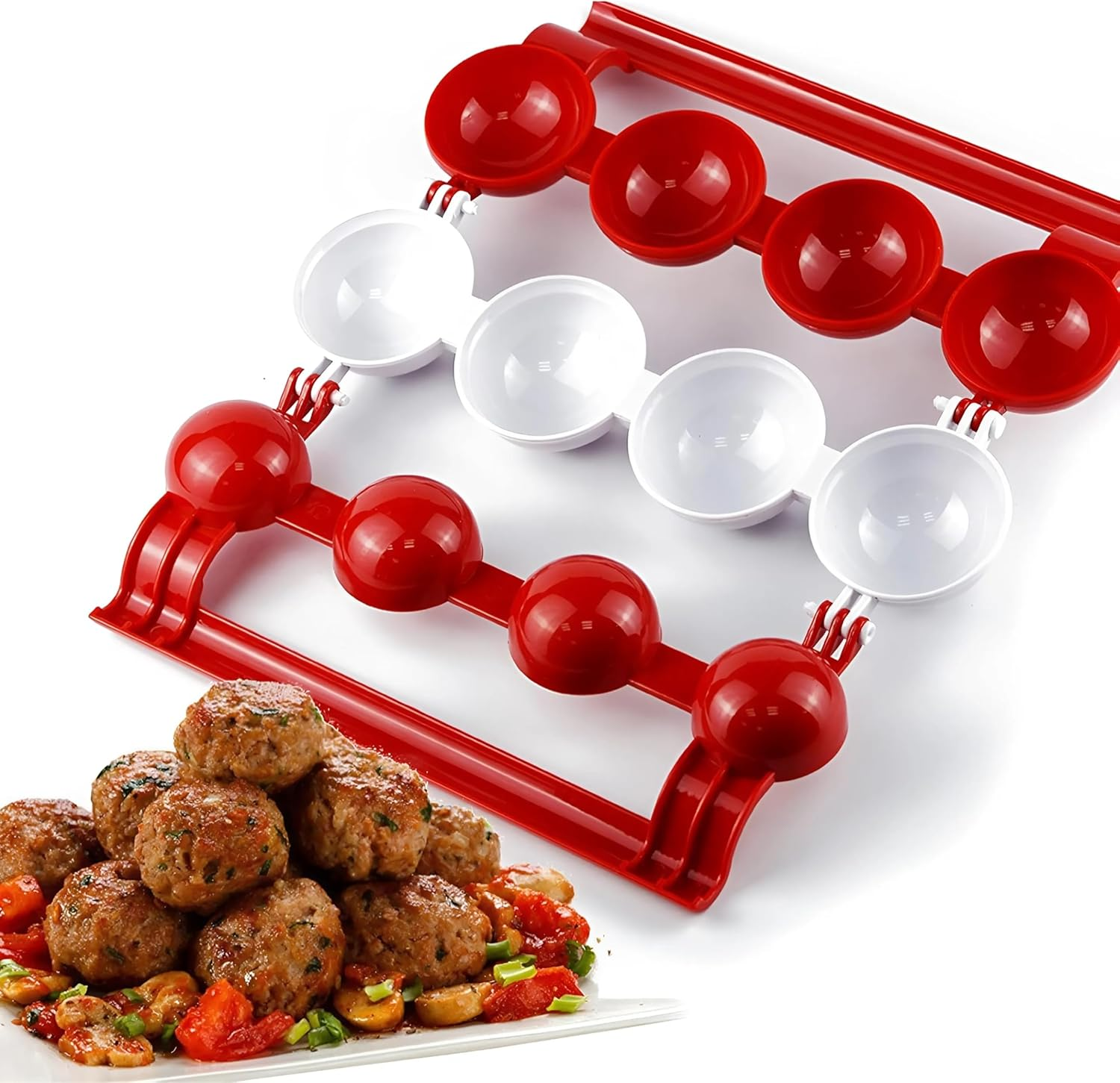 EZONEDEAL Meatball Maker Homemade Stuffed Meat Ball Maker Fishballs Burger Maker Mold, Home Household Kitchen Cooking Tool Practical Kitchen Supplies Christmas DIY Cooking Tools - Meatball Molds image number 1