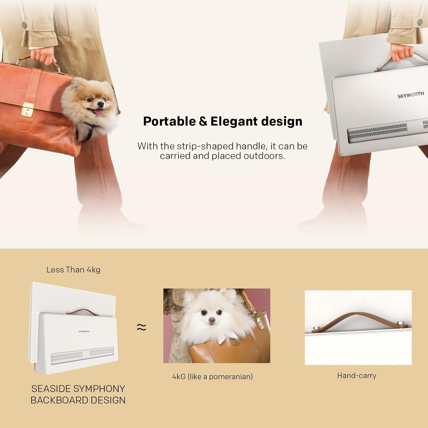 SKYWORTH 24-Inch Portable Tv,3-Hour Battery,1080P Fhd,Wide Viewing Angle,Smart Google TV, HDR10, Dolby Audio, LED, Bluetooth, Chromecast and Google Assistant image number 5