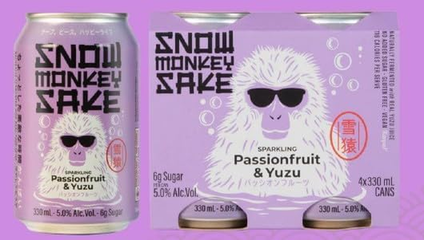 Snow Monkey Sake - Passionfruit & Yuzu 4 X 330 Ml 5%
