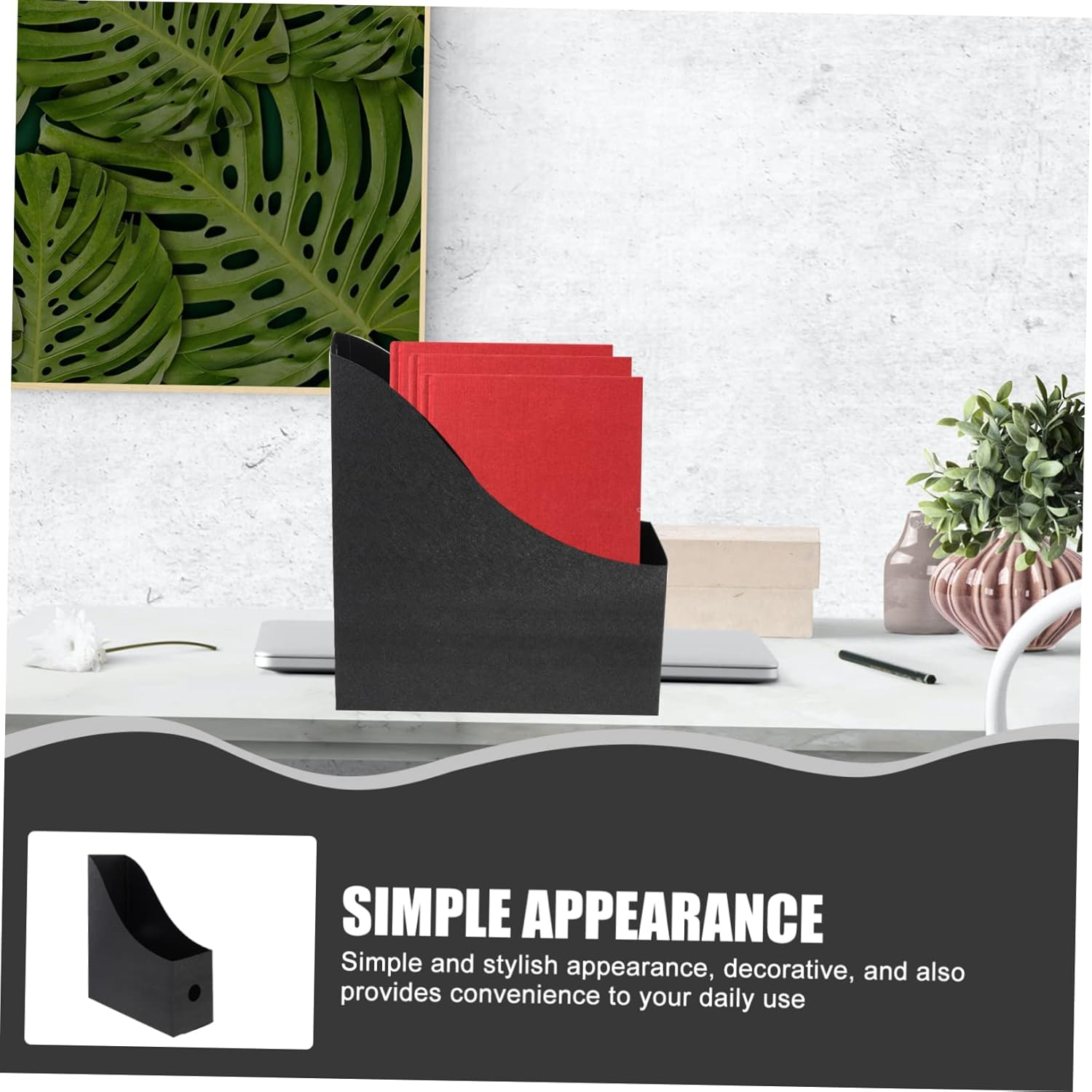 TOGEVAL 2Pcs Polypropylene File Rack Desk Document Organiser Book Accessories Multi-Function Filing Organiser image number 4