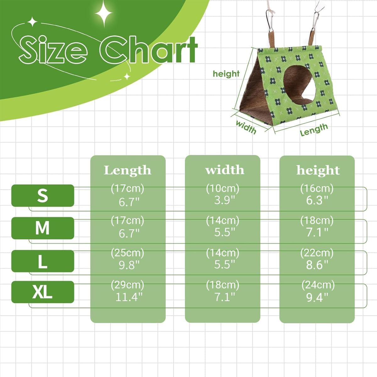 Hanging Triangle Bird Nest for Parrots | Summer Bird Sleeping Nest | Scratch-Resistant Hammock for Sun Conure, Monk Parakeet, Peony, and Starling Birds image number 5