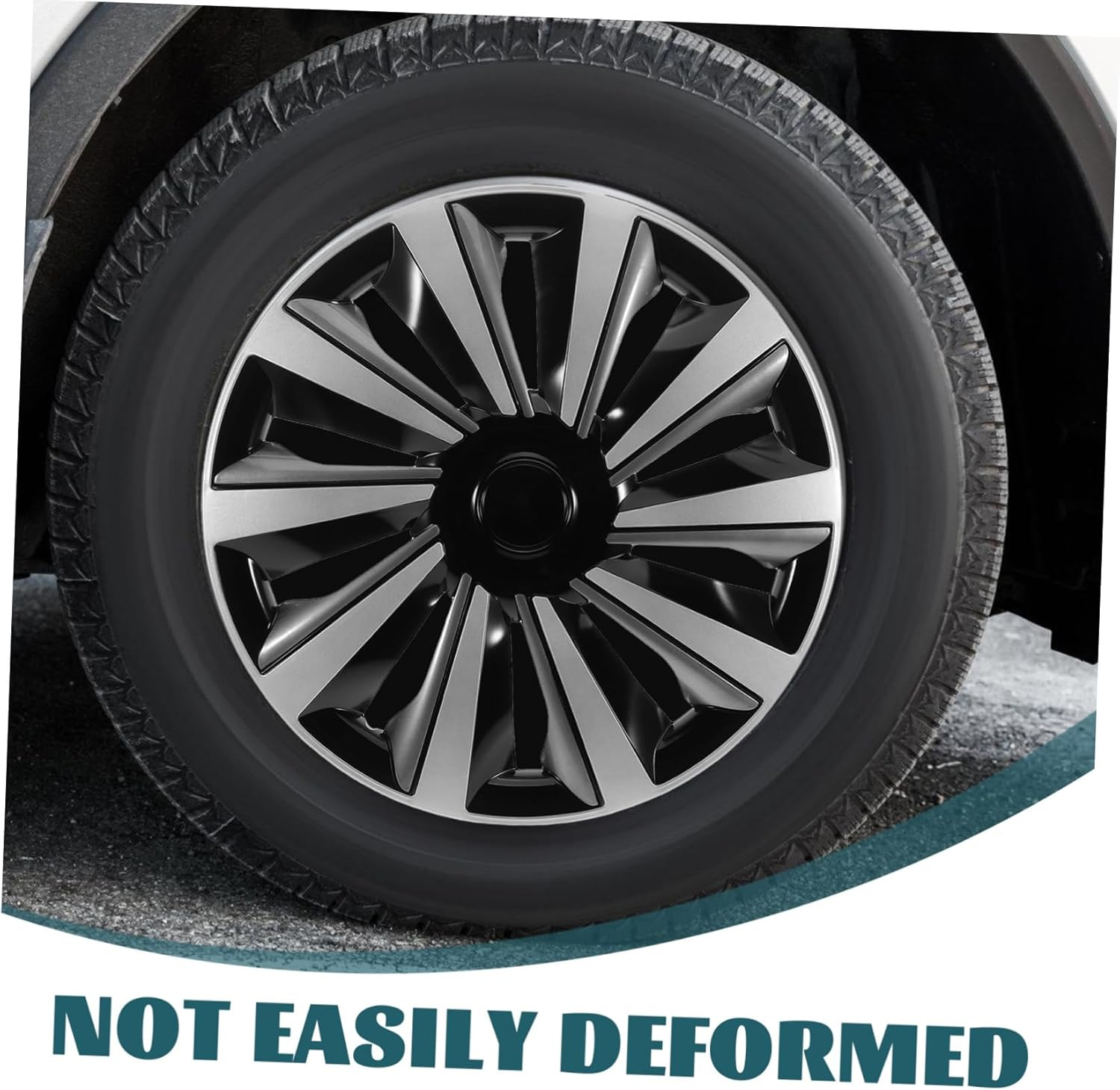 CIYODO Wheel Center Hub Covers Silver Grey Stylish Car Wheel Hubcap Protector and Easy Installation Enhances Vehicle Aesthetics and Durability image number 1