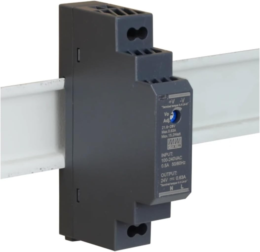 HDR-15-24 Genuine Mean Well DIN Rail Power Supply 24V 0.63A 15W - 24V image number 4