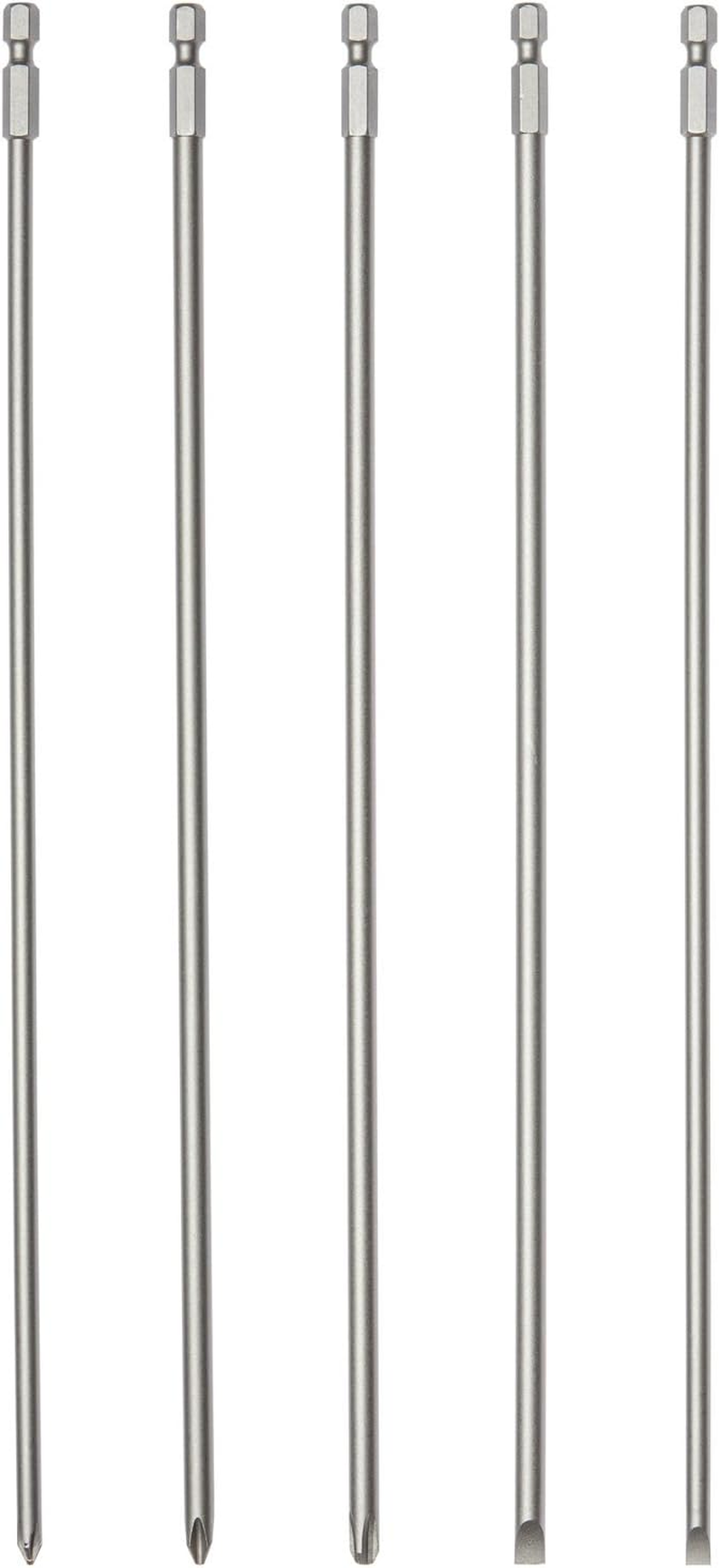 NEIKO 10047A Extra Long Drill Bit Set | 5-Piece | M2 HSS Steel | 12-Inch Length | 1/8, 3/16, 1/4, 5/16, and 3/8-Inch image number 2