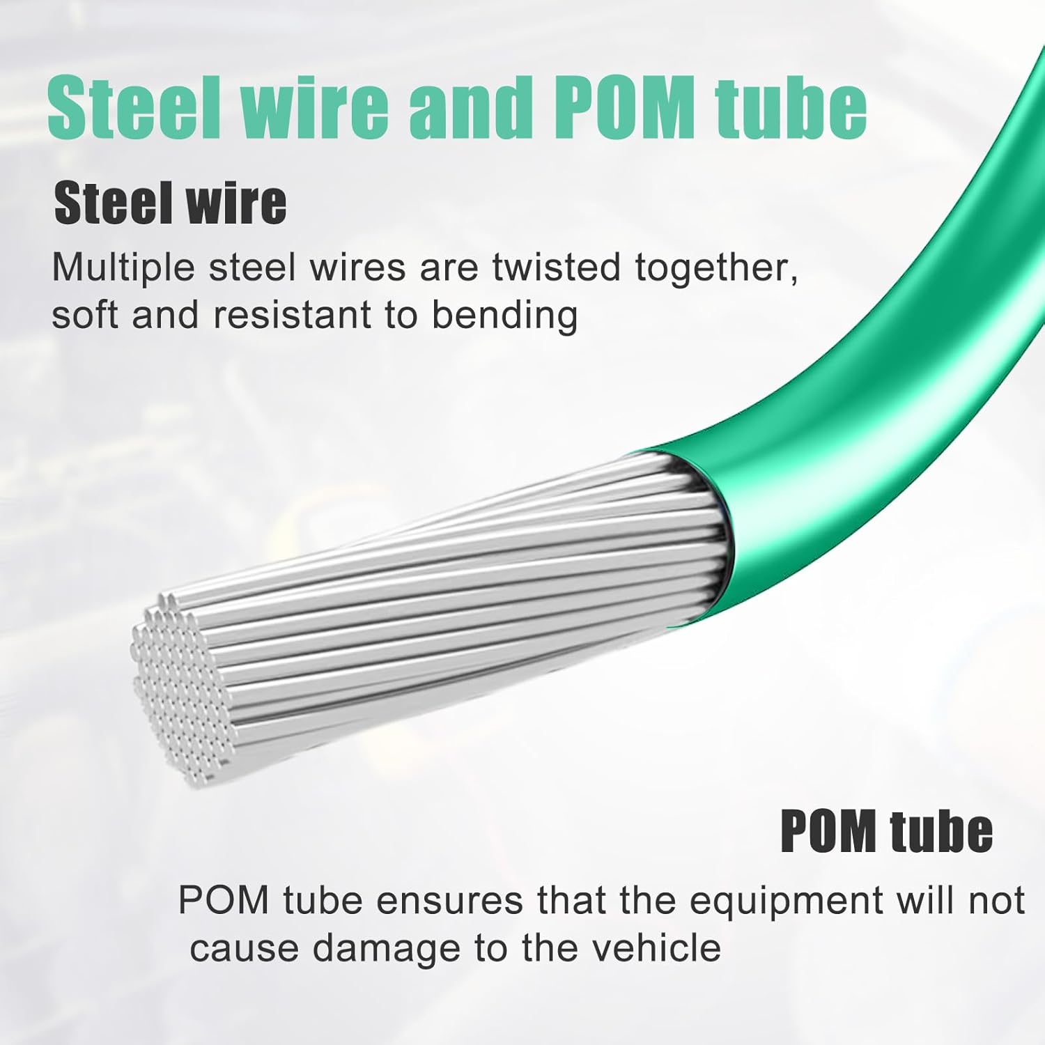 BOXOB Auto Sunroof Drain Brush with 2 Cleaning Brushes, 118In Long Pipe Cleaners Flexible Soft Drain Cleaning Brush for Car Sunroof Trunk Wiper Hole image number 1