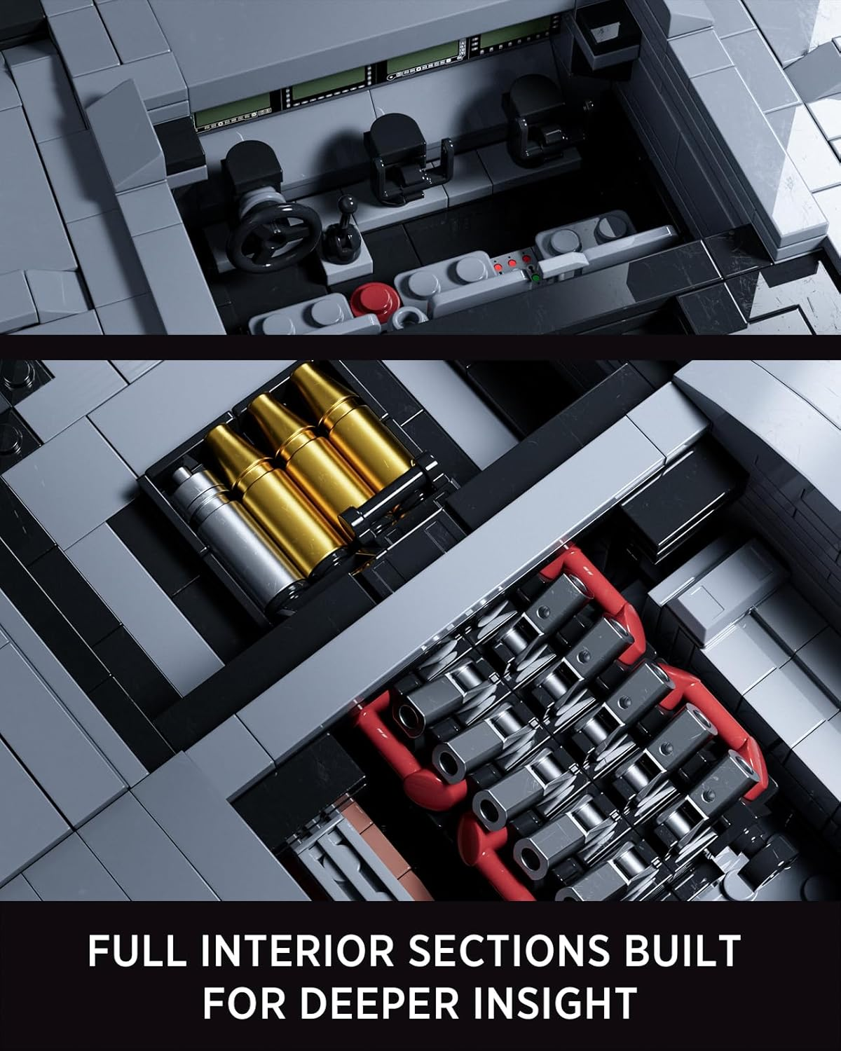Nifeliz Military Abramsx Tank Model Set, Army Main Tank Building Set for Adults to Build and Collection, Display Model for Military Enthusiasts (2,136 PCS, NF10300) image number 1