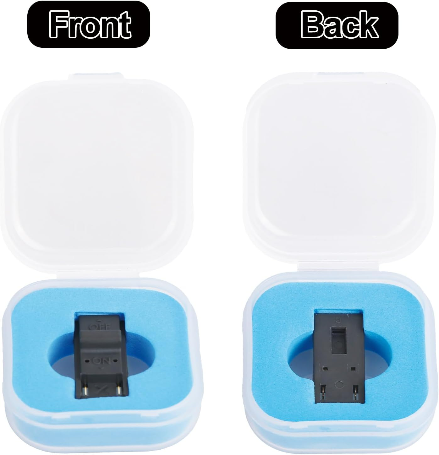 2Pcs RCM Jig Tool for Switch Console, Durable Plastic RCM Loader Clips Short Circuit Tool for Modding & Recovery Mode (Red, Black) image number 3