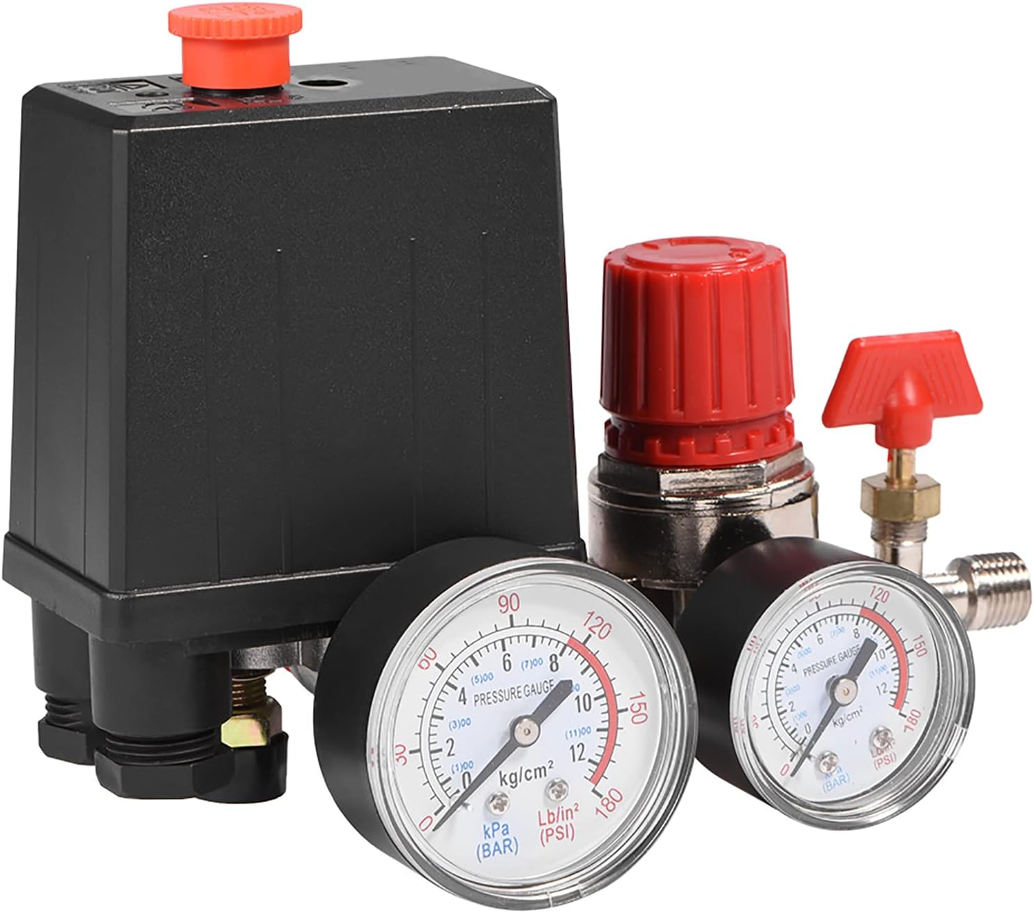 Hyuduo Air Compressor Control Valve with Pressure Regulator and Safety Valve &ndash; High Precision Fast Response Overflow Port Piston V-Type Sealing Ring Kit