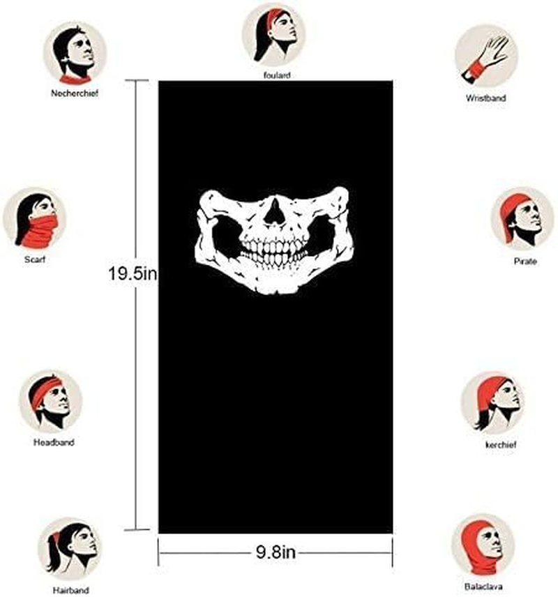 Stretchable Tubular Skull Bandana Motorcycle Biker Snowboards Helmet Neck Face Mask Paintball Ski Sport Headband image number 5