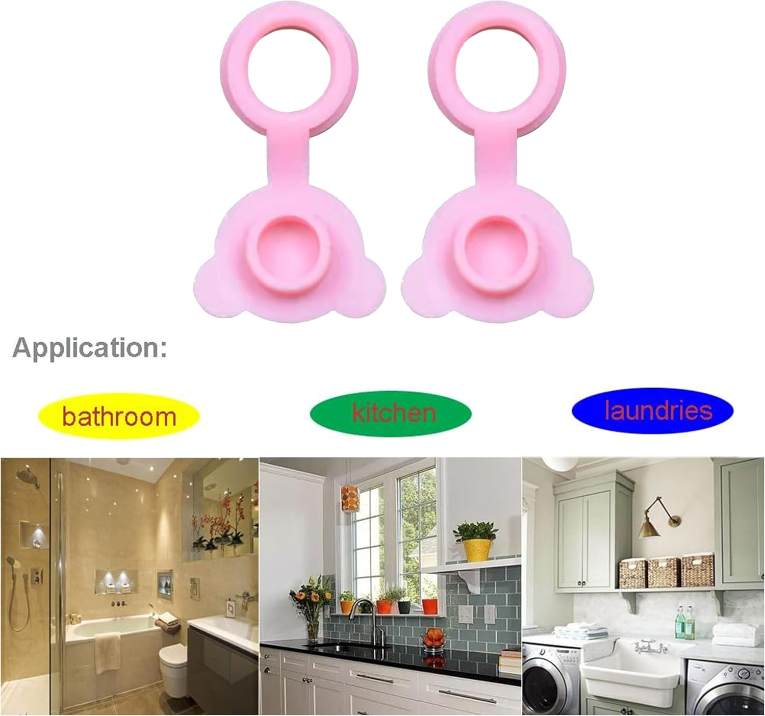 2-Pack Bear-Shaped Silicone Drain Plugs - Bathtub & Sink Stoppers for Kids, Non-Slip Bath Plug with Cute Animal Design