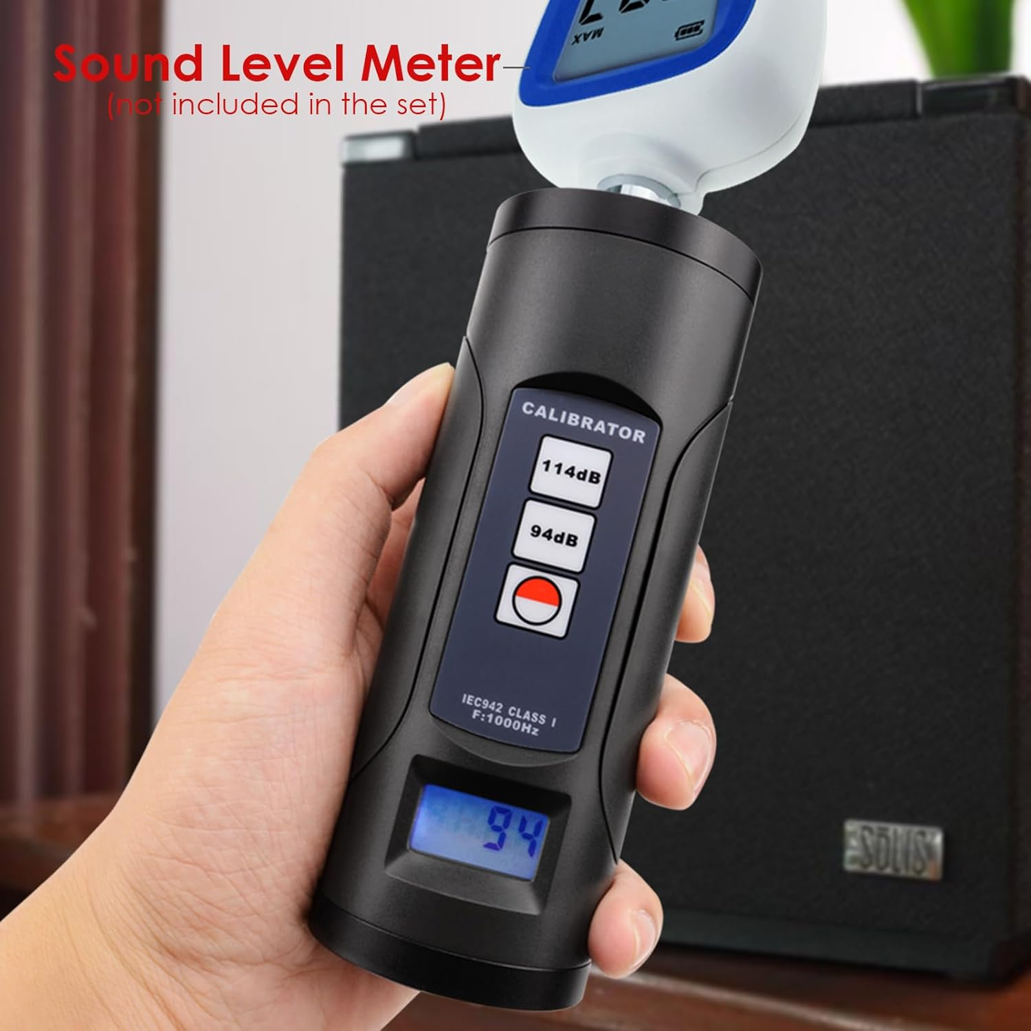 Digital Sound Level Meter Calibrator 94Db & 114Db for 1/2" and 1" Inch Microphone, Professional Noise Decibel Calibration Tool Measurement Accuracy Check (Digital Sound Calibrator) image number 1