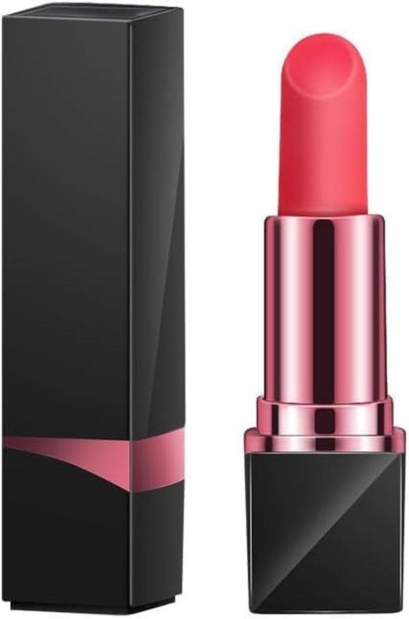 Women'S Portable Rechargeable Lipstick Multi-Frequency Powerful Vibration Tool Black image number 1