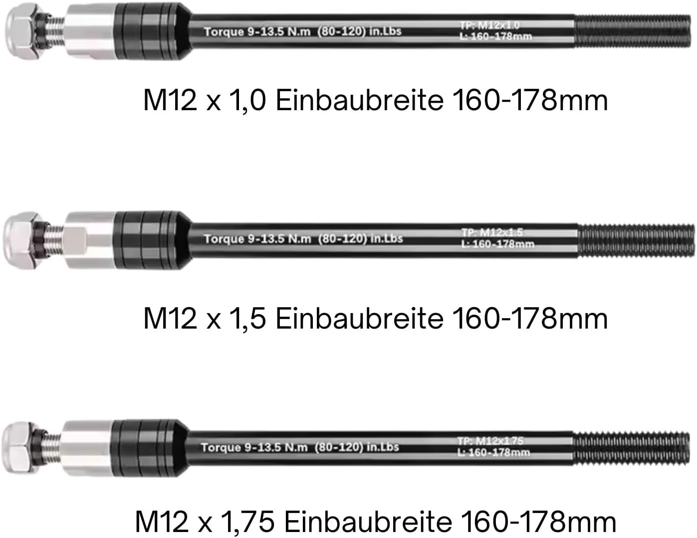 Liebdorf&reg; Thru Axle Bicycle Trailer - M12 Adapter for All Lengths - Bicycle Trailer Coupling - Bicycle Thru Axle Adapter (M12 X 1.0) image number 4