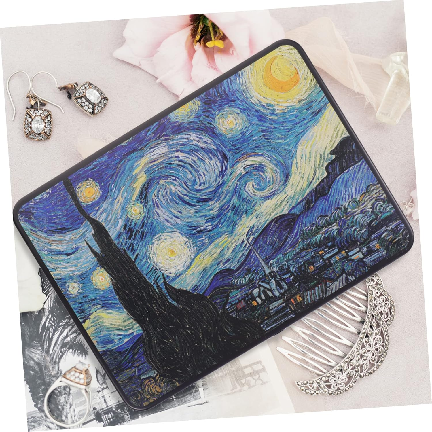 Vintage Tinplate Storage Box Lock Large Rectangle Decorative Tin Case for Jewelry Money Souvenirs Desktop Organizer Key image number 1