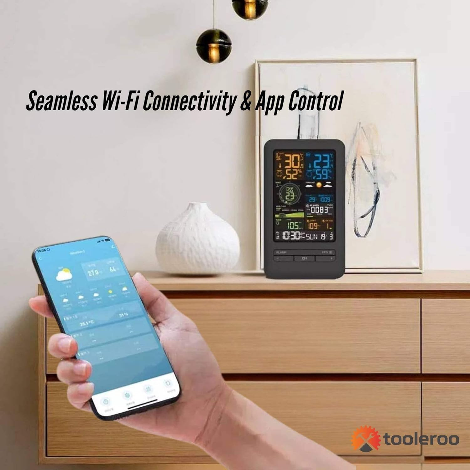 Weather Station 7-In-1 Professional Home Forecast Outdoor Sensor image number 6