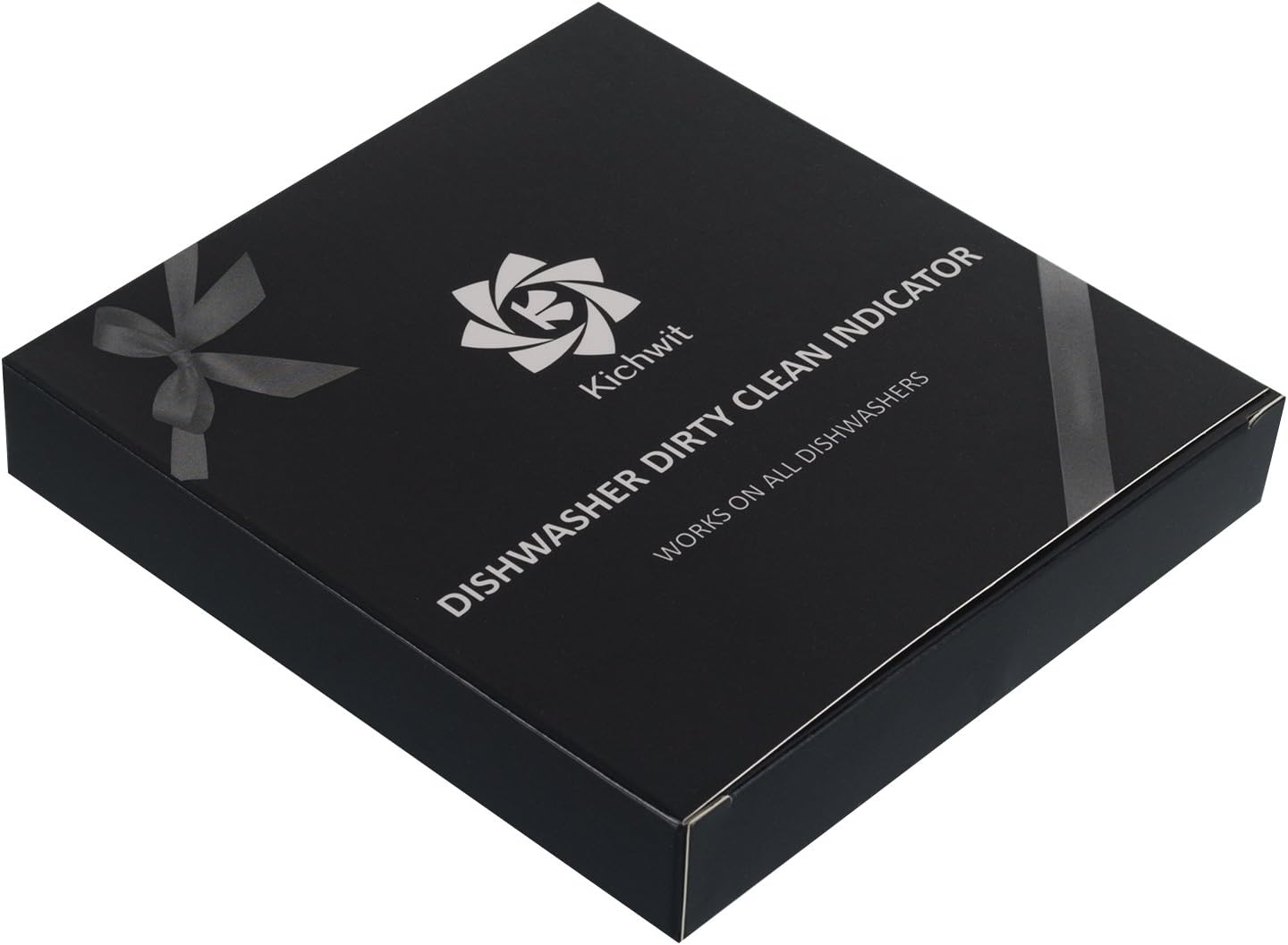 Kichwit Clean Dirty Dishwasher Magnet with the 3Rd Option &ldquo;Running&rdquo;, Perfect for Quiet Dishwashers, Non-Scratch Strong Magnet Backing, Residue Free Adhesive Included, 3.5&rdquo; Diameter, Silver image number 2