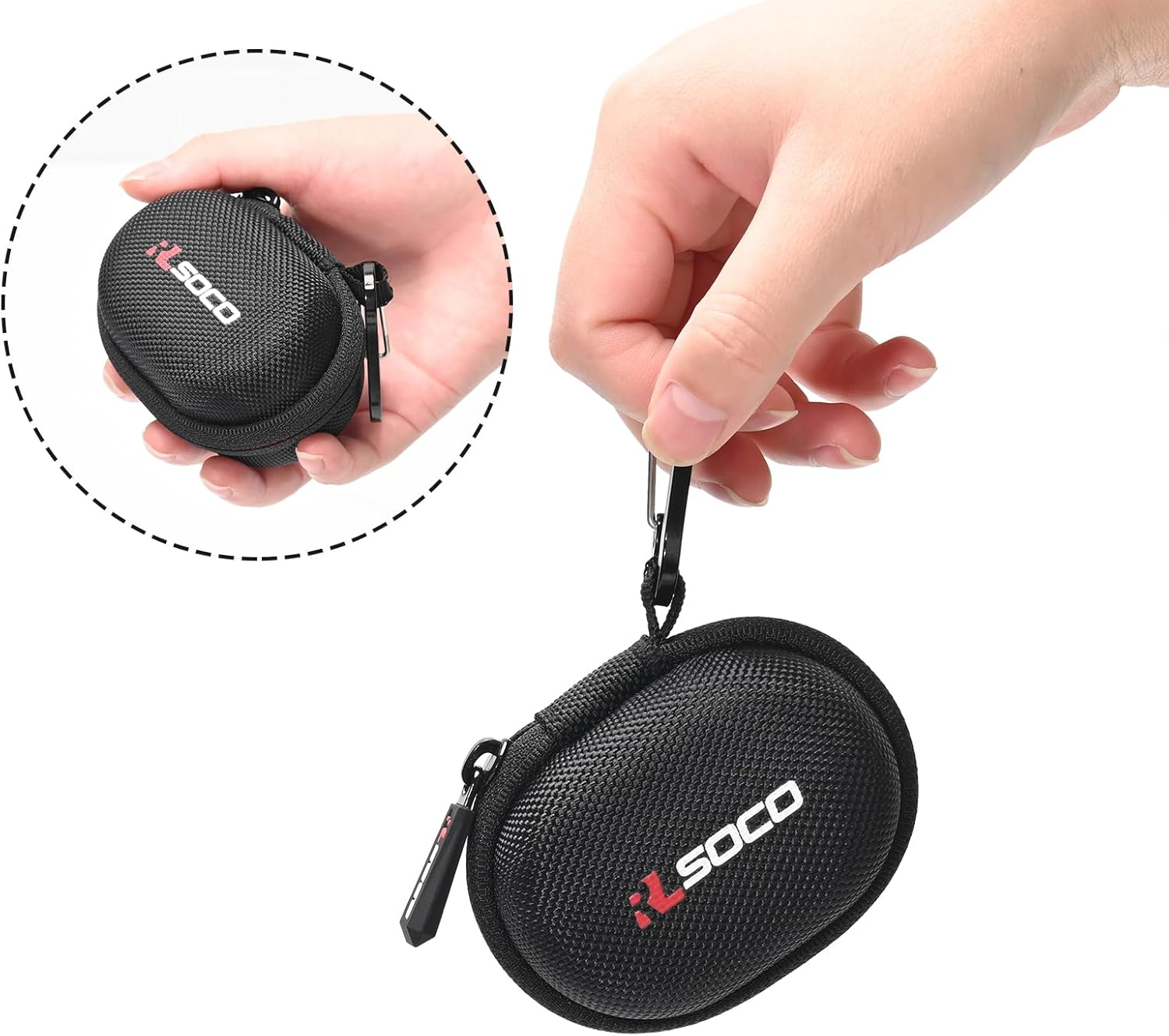 RLSOCO Carrying Case for Anker Soundcore Space A40 Adaptive Active Noise Cancelling Wireless Earbuds - Black (Case Only) - Black image number 2