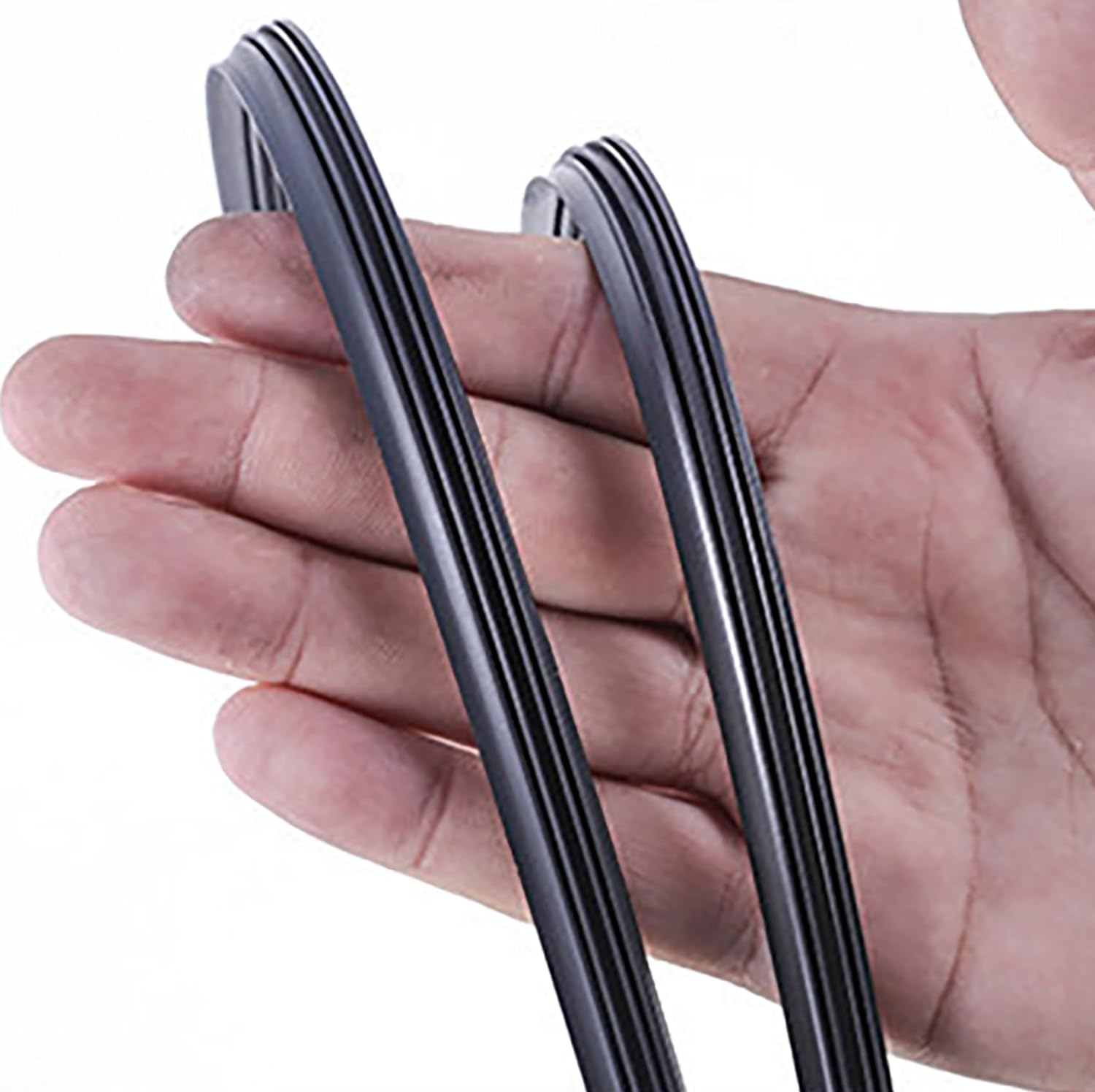 Tunghey 4Pack 28 Inch Natural Rubber Adjustable Size of Universal Replacement Frameless Windshield Wiper Blade Refills image number 2