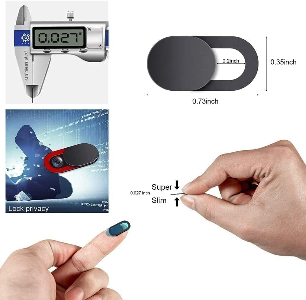 Webcam Cover Slide, Upgrade Ultra-Thin Camera Covers Compatible for Laptop Apple Macbook Ipad Pro Imac Cell Phone -Protect Your Privacy Security(6-Pack) image number 5