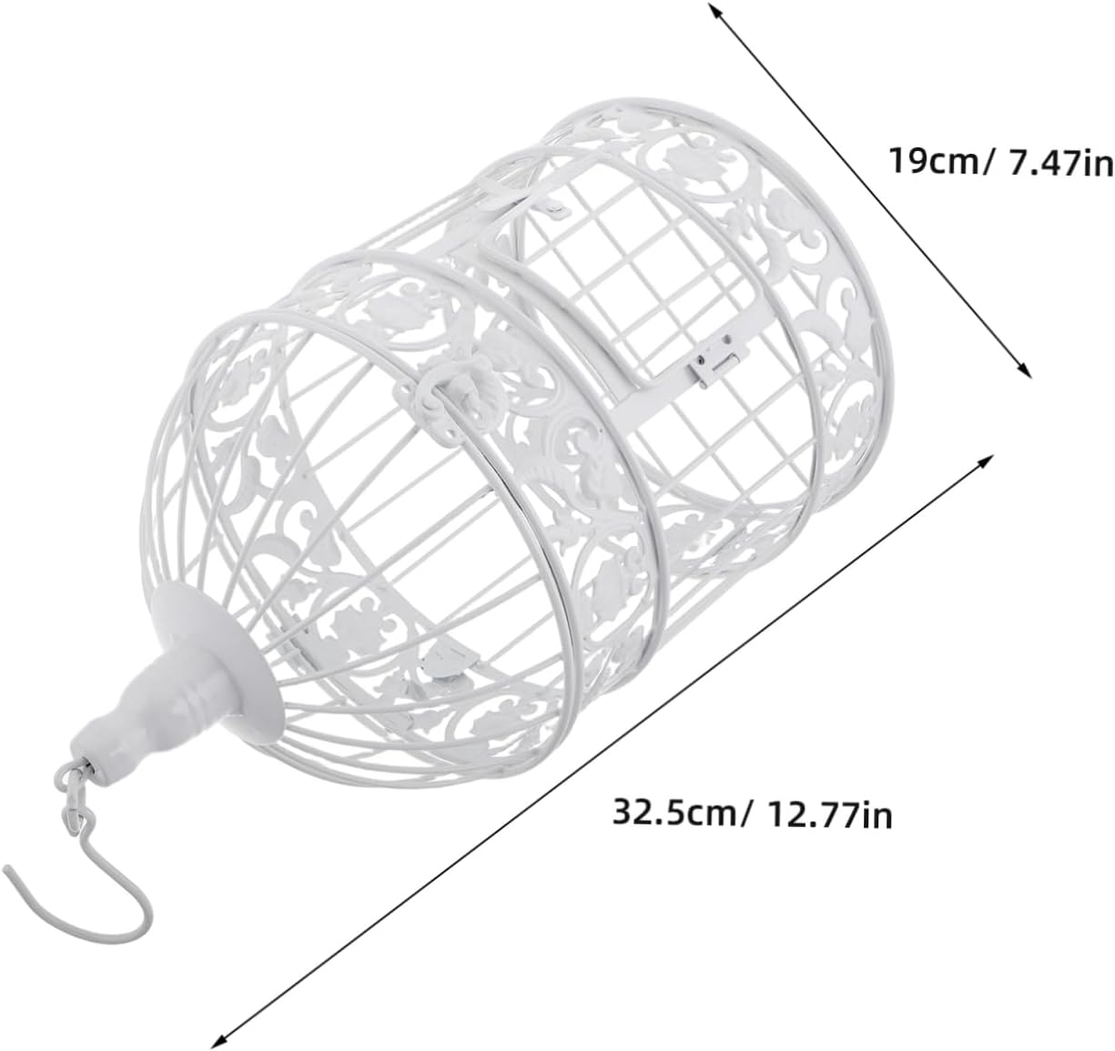 QUMIIRITY Rustic Bird Cage Decorative Centerpiece for Weddings Photography Props Home Decor Elegant Style Iron Birdcage Small Height image number 1