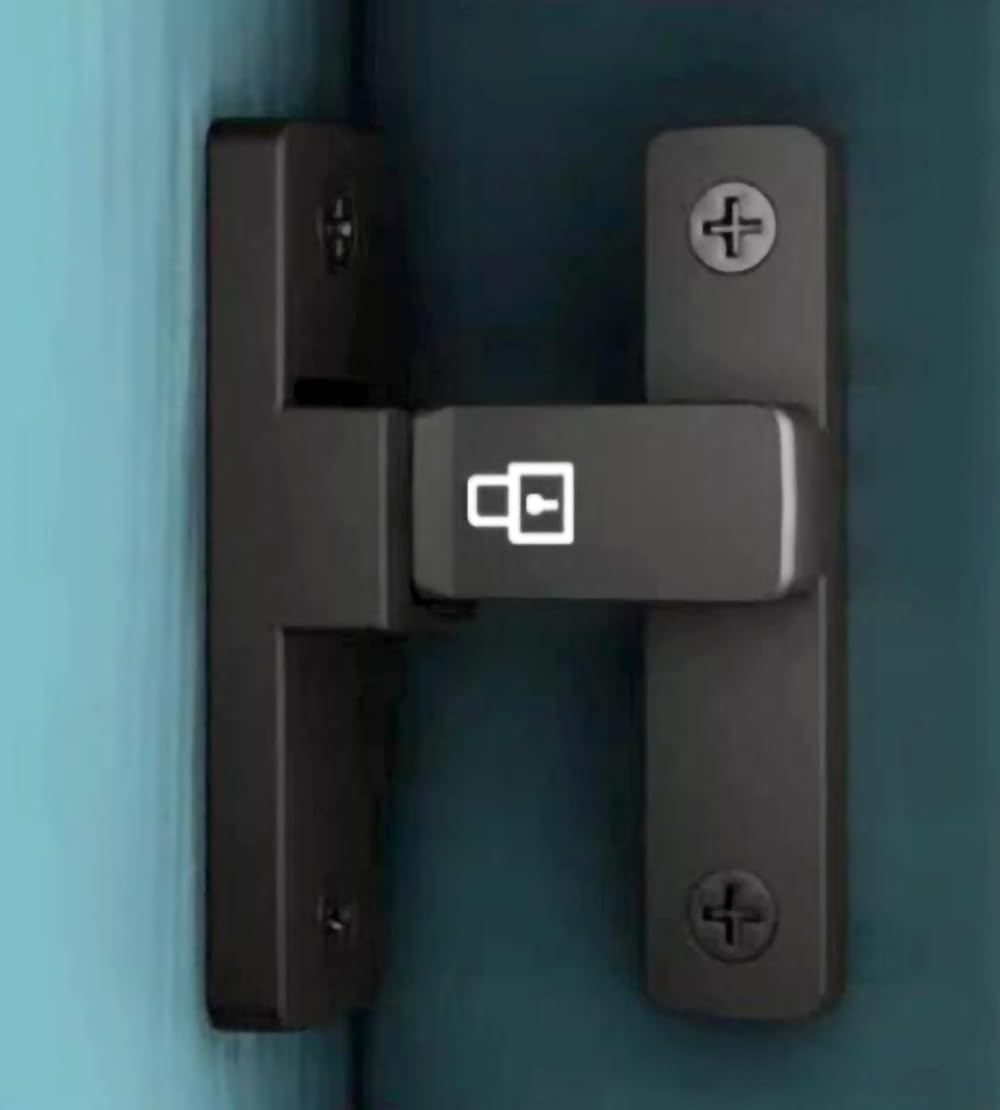 Nightglow 90 Degree Bolt Sliding Door Lock Buckle Working Flip Latch Wooden Fence Door Lock image number 4