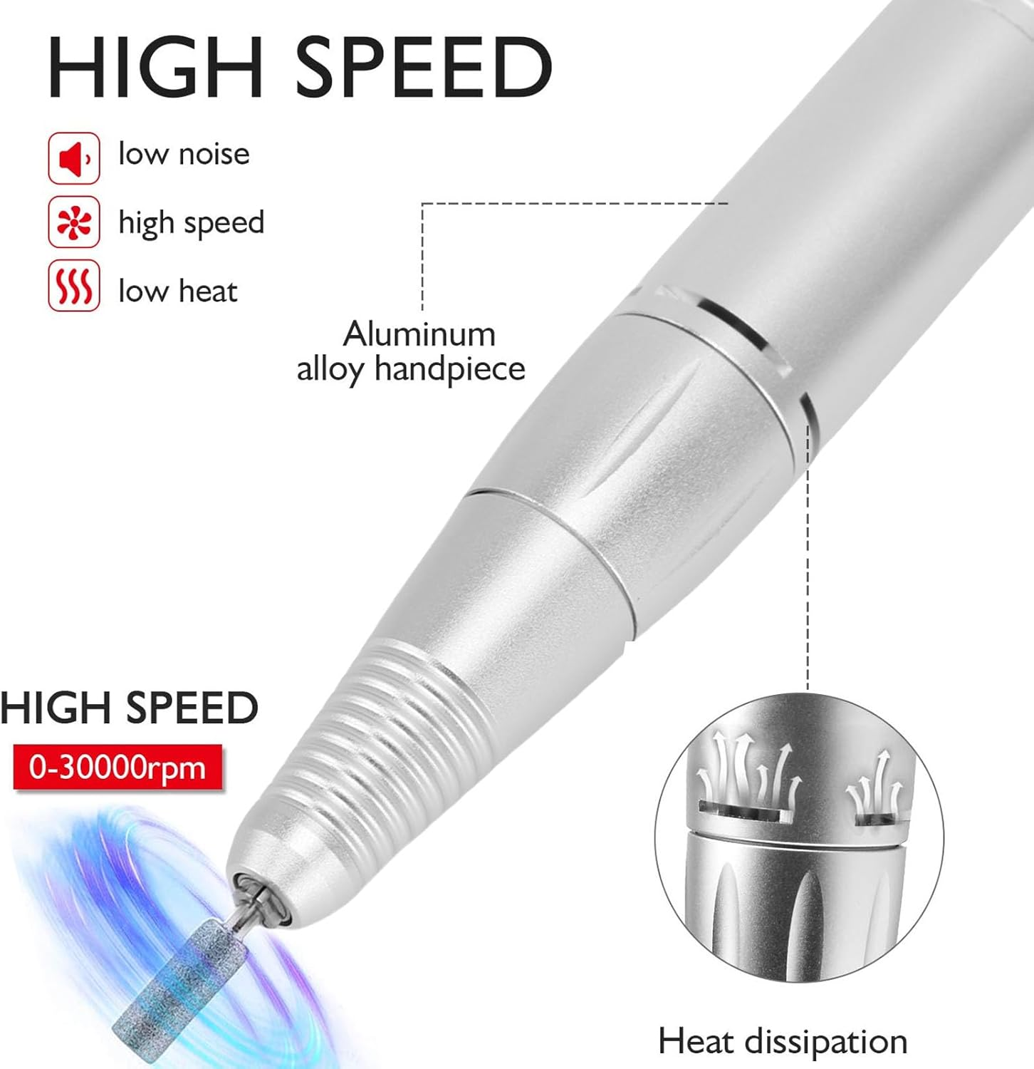 Pomya Replacement Handle for Electric Nail Drill Machine Safe Use Guidelines Versatile Speed Control for Professional Nail Care image number 6