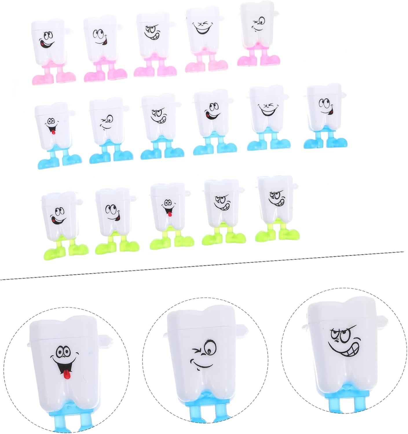 VANZACK 50Pcs Teeth Keepsake Box Cute Tooth Organizer Case for Boy Girl Newborn and Memory Storage image number 6