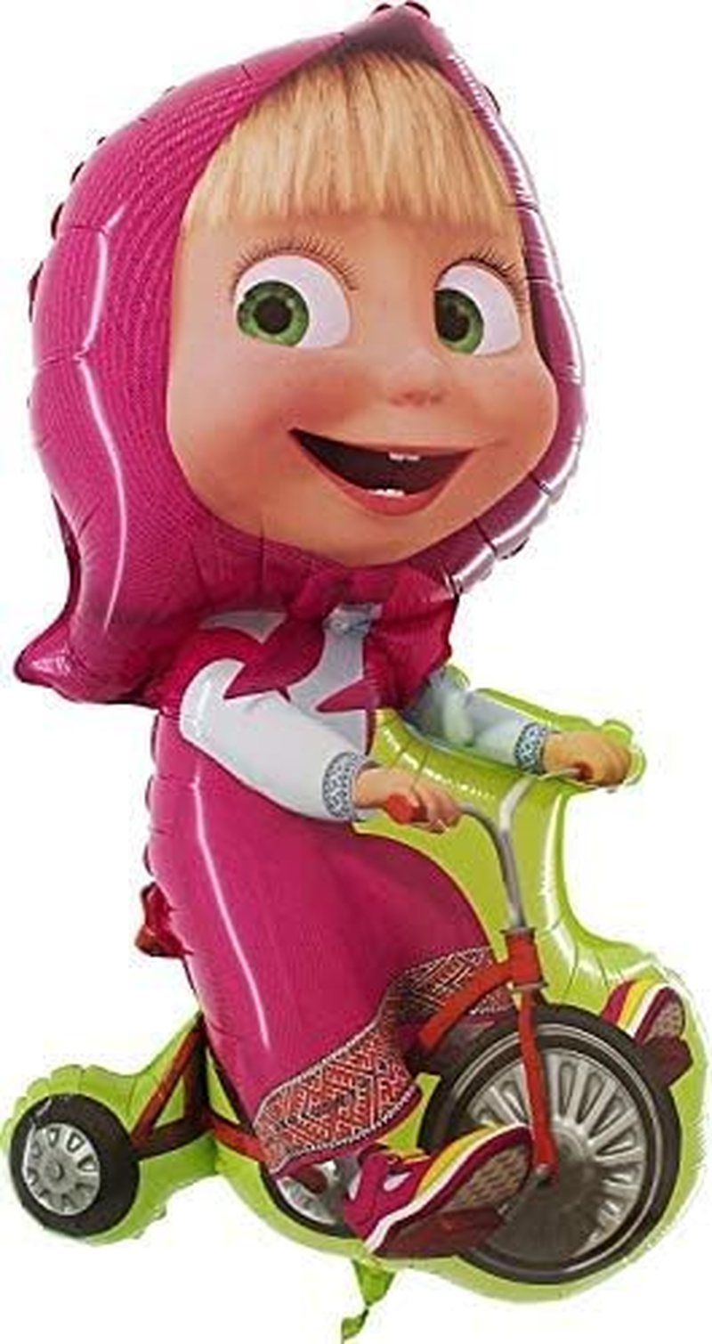 Toyland&reg; 99Cm (39") Masha Biking Foil Balloon - Children'S Party Decoration