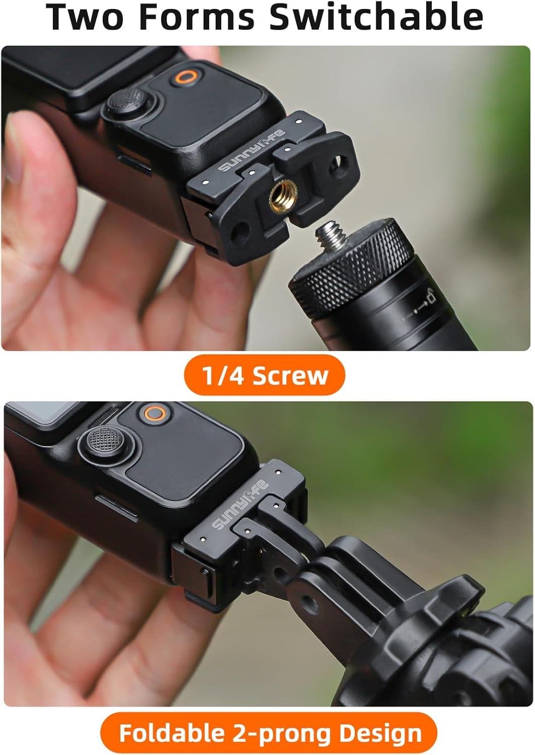 Sinyutia Magnetic Mount for Osmo Pocket 3 Accessories, Quick Release Adapter for DJI Osmo Pocket 3 Tripods, Selfie Sticks, Vlogging, with 1/4" Thread & Foldable Connector image number 5