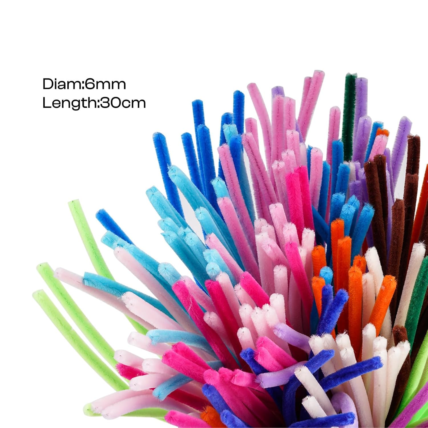 500 Pieces Green Pipe Cleaners, Chenille Stems, Pipe Cleaner Crafts for DIY Art and Craft Projects Creative Gift Party Decorations image number 3